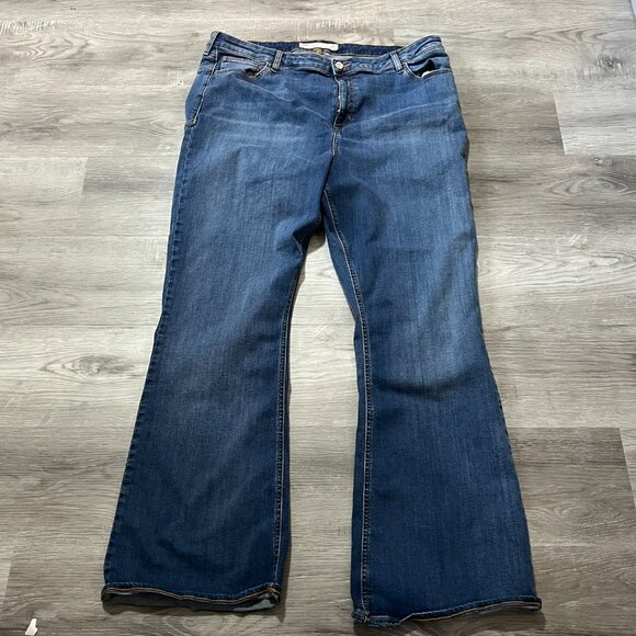 ASOS Denim Flare Leg Jean Size UK 22 /32 Boot Cut Plus Size 18 - Picture 6 of 8